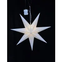 Spetebo LED Stern LED Weihnachtsstern 60x21 cm - 12 warmweiße LED, 2, LED fest integriert, warmweiß, Deko Papierstern hängend - Weihnachten Advent
