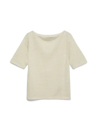 VERO MODA - VMCRISTY 2/4 BOAT NECK TOP JRS Oatmeal - Gr. - S
