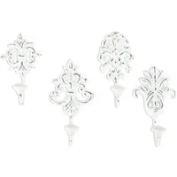 Levandeo® Garderobenhaken, 4er Set Haken Wandhaken Wandgarderobe Garderobe Eisen Shabby Chic