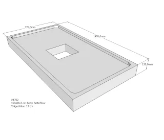 Neuesbad Wannenträger für Bette Floor 1500x800 SD22837