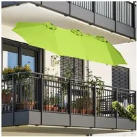 Sekey Balkonschirm 300 x 160 cm Doppelsonnenschirm Marktschirm mit Kurbel, Neigbar, LxB: 300,00x160,00 cm, Oval Gartenschirm mit Sonnenschutz UV50+, windstabil