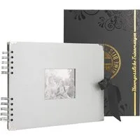 COFI 1453 Fotoalbum 70 Seiten Fotobuch mit Spiralbindung, Geschenkverpackung 31 × 21,5 cm
