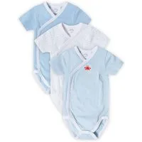 Stellou & friends Kurzarmwickelbody Baby Set (3tlg) - kuschelweiches Kurzarm-Wickelbody Set Jungs Mädchen (Set, 3er-Pack) Baby Set (3tlg) - kuschelweiches Kurzarm-Wickelbody Set Jungs Mädchen