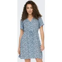 ONLY Minikleid ONLEVIDA S/S SHORT DRESS WVN NOOS Viskose, regular fit, V-Ausschnitt