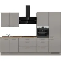 nobilia® Küchenzeile "Laser II", NEU: individuell anpassbar mit gratis Profi-Beratung, vormontiert, 300 cm breit, optional mit verschiedenen E‑Geräte-Sets