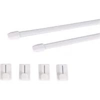 Deco-Raum Vitragenstange mit Klebehaken ausziehbar, ausziehbar, geklebt, ohne Bohren