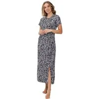 Pastunette Sommerkleid Kleid lang mit kurzem Arm grafisches Muster (1-tlg) grafisches Muster