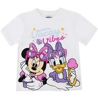 Disney Print-Shirt Disney Minnie Maus Daisy Mädchen Kinder kurzarm T-Shirt (1-tlg) 100% Baumwolle, Gr. 98 bis 128