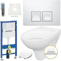 GEBERIT Vorwandelement WC Geberit Vorwandelement Hänge WC Betätigungsplatte, Spar-Set