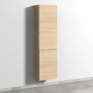 Sanipa 3way Stauraumschrank mit 1 Tür und 1 Wäschekorbklappe, Eiche-Nordic BR18548