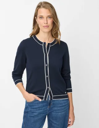 Brax Damen Strickjacke Style ANN navy, dunkelblau, Gr. 34