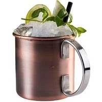 APS Becher Moscow Mule, 4-tlg., Edelstahl, 450 ml, Becher-Set im Antik-Kupfer Look, 4-teilig