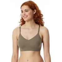 Schiesser Bustier Invisible Soft Mikrofaser, herausnehmbare Pads, V-Ausschnitt, Lasercut-Abschlüsse