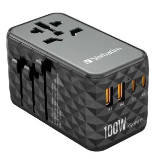 Verbatim GaN III Uni.Travel Adap 100W Welt-zu-Welt UTA-06 32121