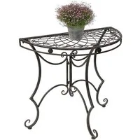 DanDiBo Konsolentisch Tisch Halbrund Wandtisch 96000 Beistelltisch Metall 80 cm Gartentisch, Halbtisch Halbrundtisch Wandkonsole Konsole Wand