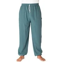 PANASIAM Stoffhose Sommerhose aus Baumwolle - blickdicht - leichte Freizeithose - Unisex Baumwollhose Damen & Herren - Schlupfhose f. Alltag Urlaub Homeoffice