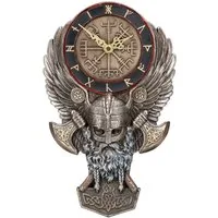 Figuren Shop GmbH Wanduhr Wanduhr Wikinger - Vegvisir - Veronese Dekoration