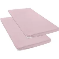 OTTO home Spannbettlaken Topper Basic, in Gr. 90x200, 140x200 oder 180x200 cm, Microfaser-Jersey, Gummizug: rundum, (2 Stück), Baumwolle, Matratzen bis 8 cm Höhe, Bettlaken, Spannbetttuch, Laken
