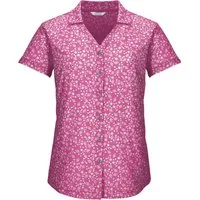 Killtec Funktionshemd KOS 86 WMN WVN SHRT Schnelltrocknende Damenbluse mit floralem Print und Zierriegeln