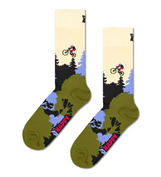 happy socks - Mountain Bike Sock Weiß - Gr. - 38