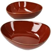 MamboCat Servierschale 2er Set Servierschale Marron Taste - 211559, Porzellan