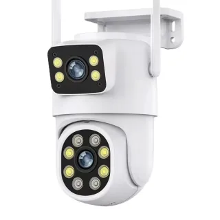 4MP Dual Lens Tuya Wifi Camera PTZ Outdoor 4K Wireless Dual Screen Security Camera Auto Tracking Monitoring Video Survei