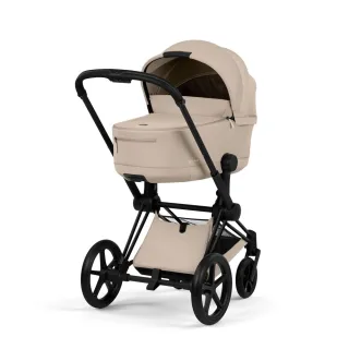 Cybex Kinderwagen Priam 5 Comfort Matt Black inklusive Babywanne Cozy Beige