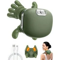 AIBISTAR Nacken-Massagegerät Nacken-Massagegerät 4D Nackenmassagegerät, Kabellos mit Wärmefunktion, Packung, 1*Haupteil, 1*USB Kabel, für alle Muskelbereiche, 3 Modi, 4 Massagelöcher