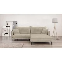 Home affaire Ecksofa ALEXANDRIA mit Recamiere rechts oder links bestellbar, moderne Bezüge, L-Form mit Wellenunterfederung, Maße: B/H/T 246/86/190 cm