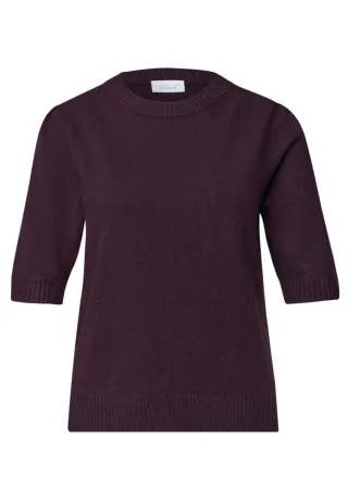 Street One - Kurzarm-Strickpullover violet - Gr. - 36