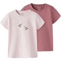Name It Rundhalsshirt NBFVUBIE 2P SS TOP BOX (Packung, 2-tlg) Baumwollmischung, regular fit