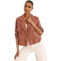 LIPSY Jackenblazer Lipsy Kurzer Trenchcoat, Regular (1-tlg)