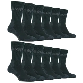 12 Paar Herren Luxus gepolsterte Baumwoll-Wandersocken