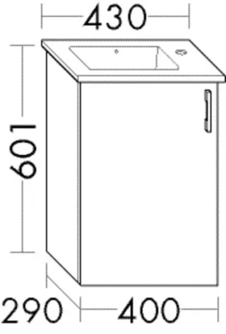 Burgbad WTU zu Ker. WT Sys30 PG2 Echo 601x400x290 Weiß Matt, WYSI040R464 WYSI040R464
