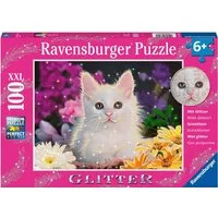 Ravensburger Puzzle Glitzerkatze, 100 Puzzleteile, Made in Germany