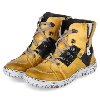 Krisbut Schnürboots - Gr. 37 - Gelb - Glattleder