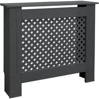 ML-DESIGN Heizungsverkleidung Heizkörperabdeckung aus Holz Heizkörperverkleidung für die Heizung, Zubehör für Heizkörper, Heizungsabdeckung Wabenmuster 78x19x82 cm Anthrazit aus MDF