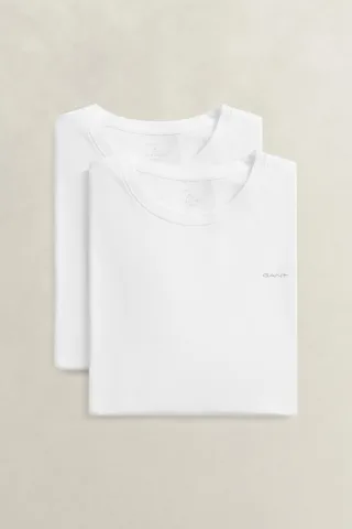 GANT - 2er-Pack Rundhals-T-Shirts white - Gr. - XL