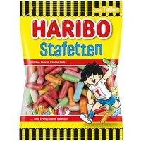 HARIBO Süßigkeit, Haribo Stafetten Lakritz Dragees mehrfach sortiert mehrfarbig 160g