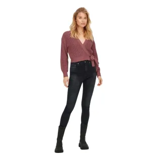 Only - Strickjacke für Damen, V-Ausschnitt (Rosa)