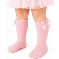 La Bortini Kniestrümpfe Kniestrümpfe Socken für Baby und Kinder Strümpfe mit Schleifen