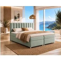 Best for Home Boxspringbett Trinity K-10 mit zwei Bettkasten Premium mit Komfort Topper – modern (Doppelbett mit Stauraum, Federkernmatratze, gepolstertes Kopfteil, Doppelbett versch. Größen, 140x200 160x200 180x200 200x200 cm), Handwerksqualität, TO