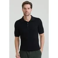Felix Hardy Poloshirt Polo Shirt Kurzarm mit Zopfmuster