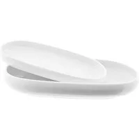 Almina Servierplatte Belicia Servierplatten-Set aus Porzellan – 2-teilig in elegantem Weiß, Porzellan, (Set, 2-tlg., 2er Set)