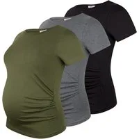 M.M.C. Umstandsshirt Basic Umstandsmode Kurzarm (3-tlg)