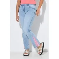 Angel of Style Regular-fit-Jeans Jeans Paula gerade Passform farbige Saum-Einsätze