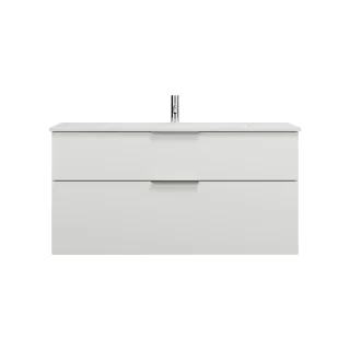 Burgbad Mineralguss Waschtisch-Set Eqio Weiß Matt/Alpinweiss, SEYU122F6014C0001 SEYU122F6014C0001
