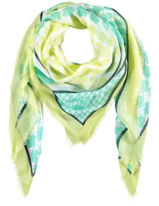 GERRY WEBER Collection - Tuch mit Karopatch light lime/ aloe/ off-white - Gr. - OS