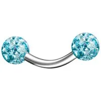 Taffstyle Augenbrauenpiercing Piercing Chirurgenstahl Kristall Augenbrauen, Augenbrauenpiercing Banane Strass Kugel Tragus Helix Lippe Nase Intim