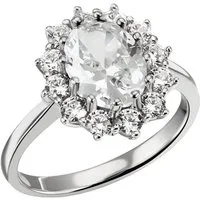 Firetti Fingerring Schmuck Geschenk Silber 925 Damenring Lady D Diana Royal, mit Zirkonia (synth), Glasstein